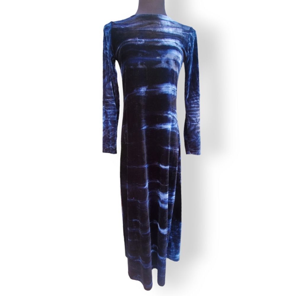 Tie Dye velour maxi dress